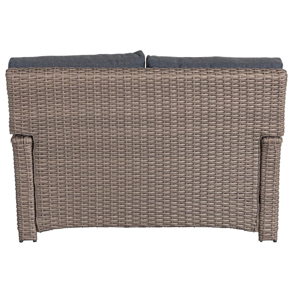 Serenity Saint Tropez Stationary Outdoor Loveseat in Rumba Marine and Stone, , large