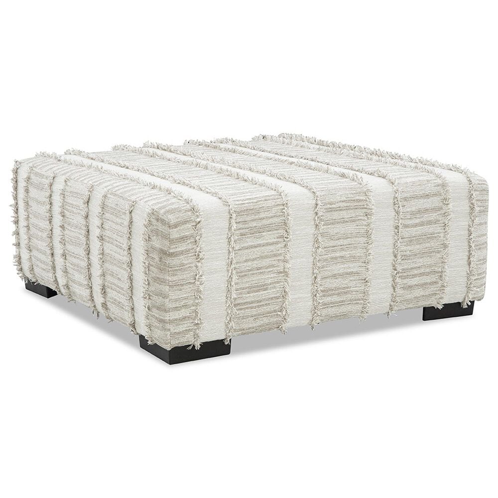 Albany Furniture Cocktail Ottoman in Haven Oatmeal, , large