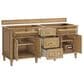 James Martin Vanities Lorelai 72" Double Vanity in Light Natural Oak with Single Hole and 3 cm White Zeus Quartz Top & Backsplash, , large