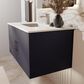 Lexora Home Geneva 36" Single Bathroom Vanity in Navy Blue with 2 cm White Cultured Marble Top and Rectangular Sink, , large