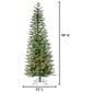 The Gerson Company 6.5" Pre-Lit Artificial Natural Cut Narrow Jackson Pine with White Lights in Green, , large