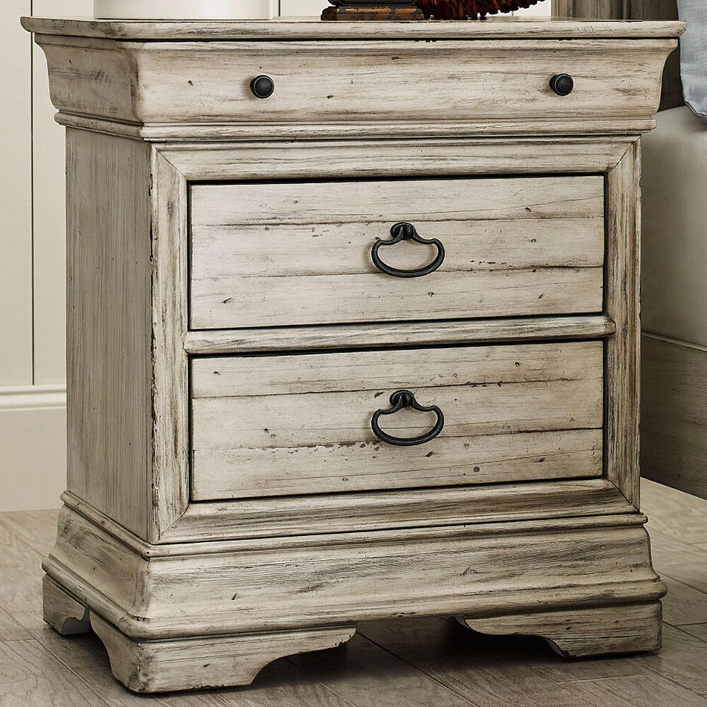 Kincaid Selwyn Parkland 3-Drawer Nightstand in Cottage White, , large