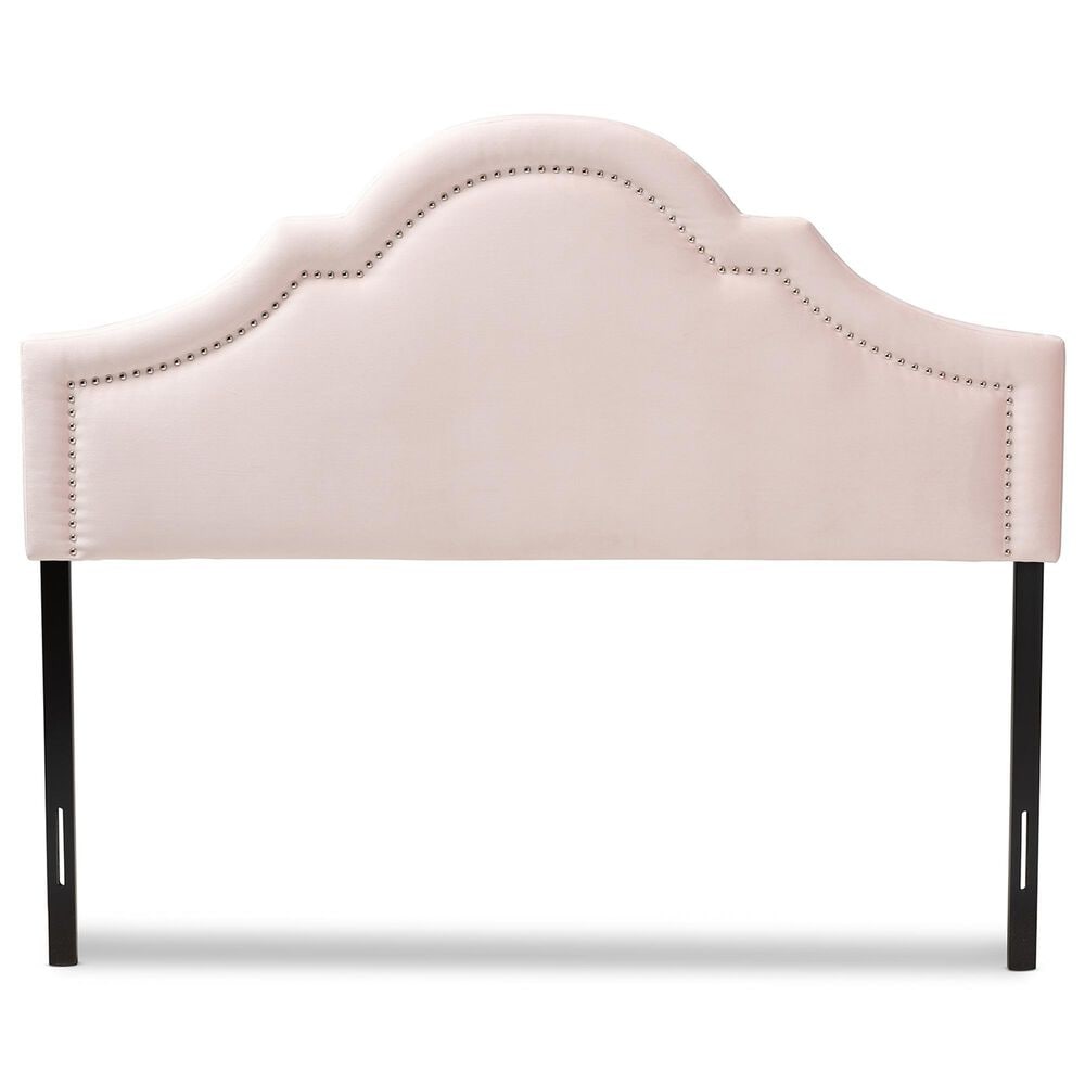Baxton Studio Rita Queen Panel Headboard in Light Pink, , large