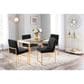 LumiSource Fuji Side Chair with Black Velvet Cushion in Gold (Set of 2), , large