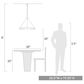 Golden Lighting Vaughn 6-Light Medium Pendant in Natural Black and Aged Brass, , large