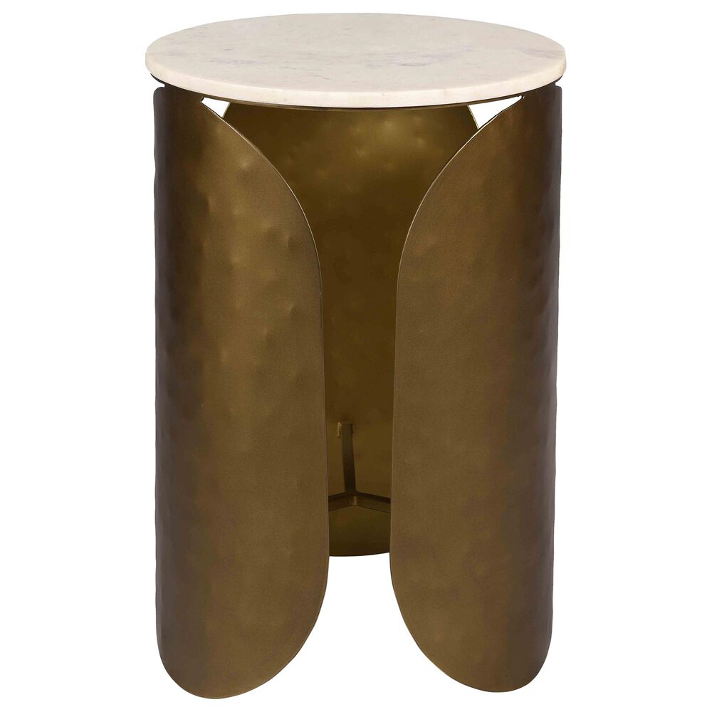 Tov Furniture Indio Side Table in Antique Brass, , large
