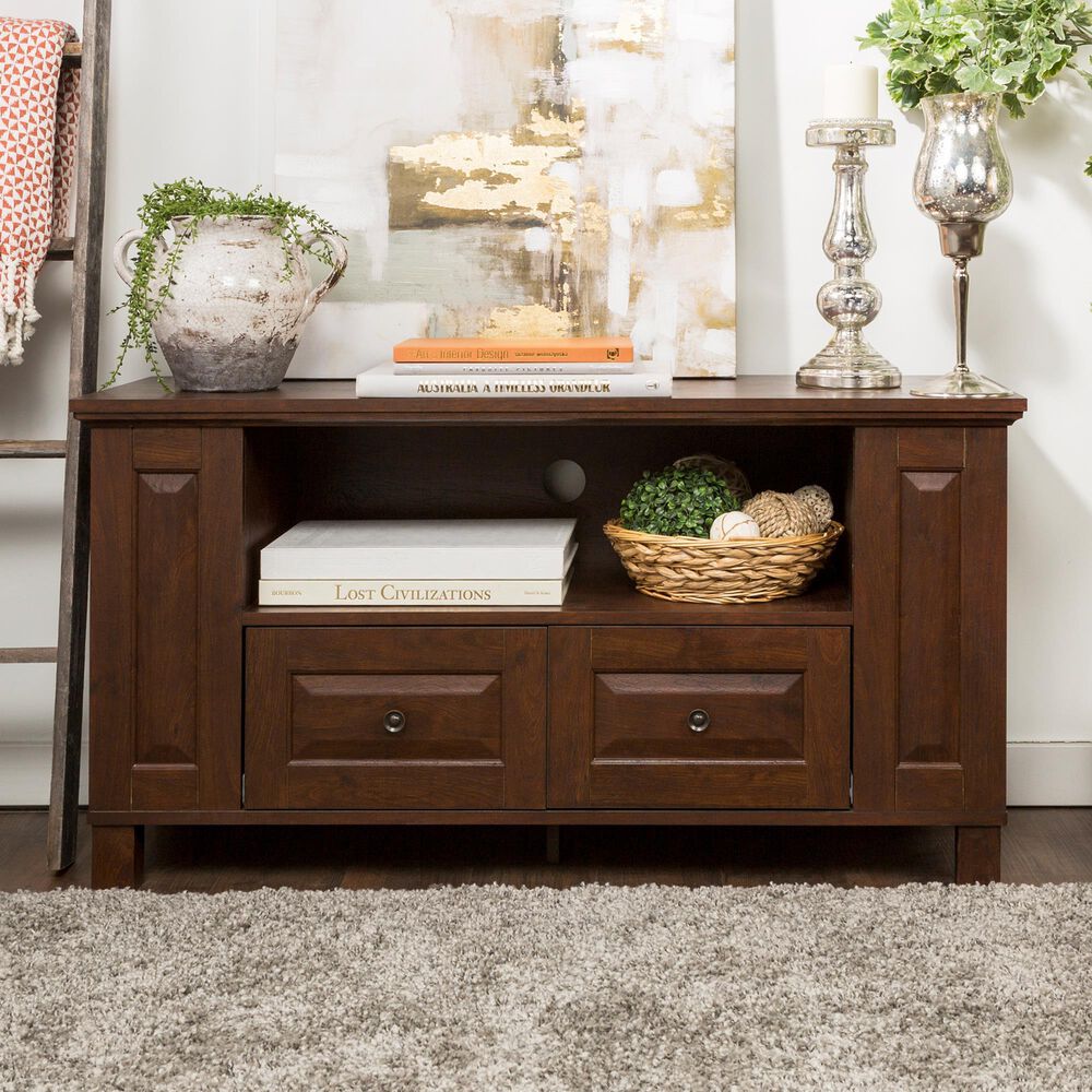 Walker Edison Columbus 44" Traditional Wood TV Stand Nebraska