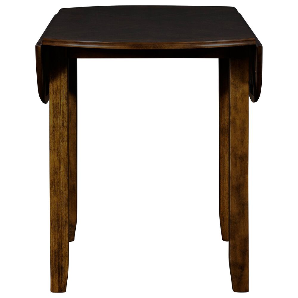 New Heritage Gia 3-Piece Round Drop Leaf Dining Set in Warm Brown, , large