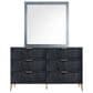 New Heritage Design Kailani 6-Drawer Dresser and Mirror in Black and Gold, , large
