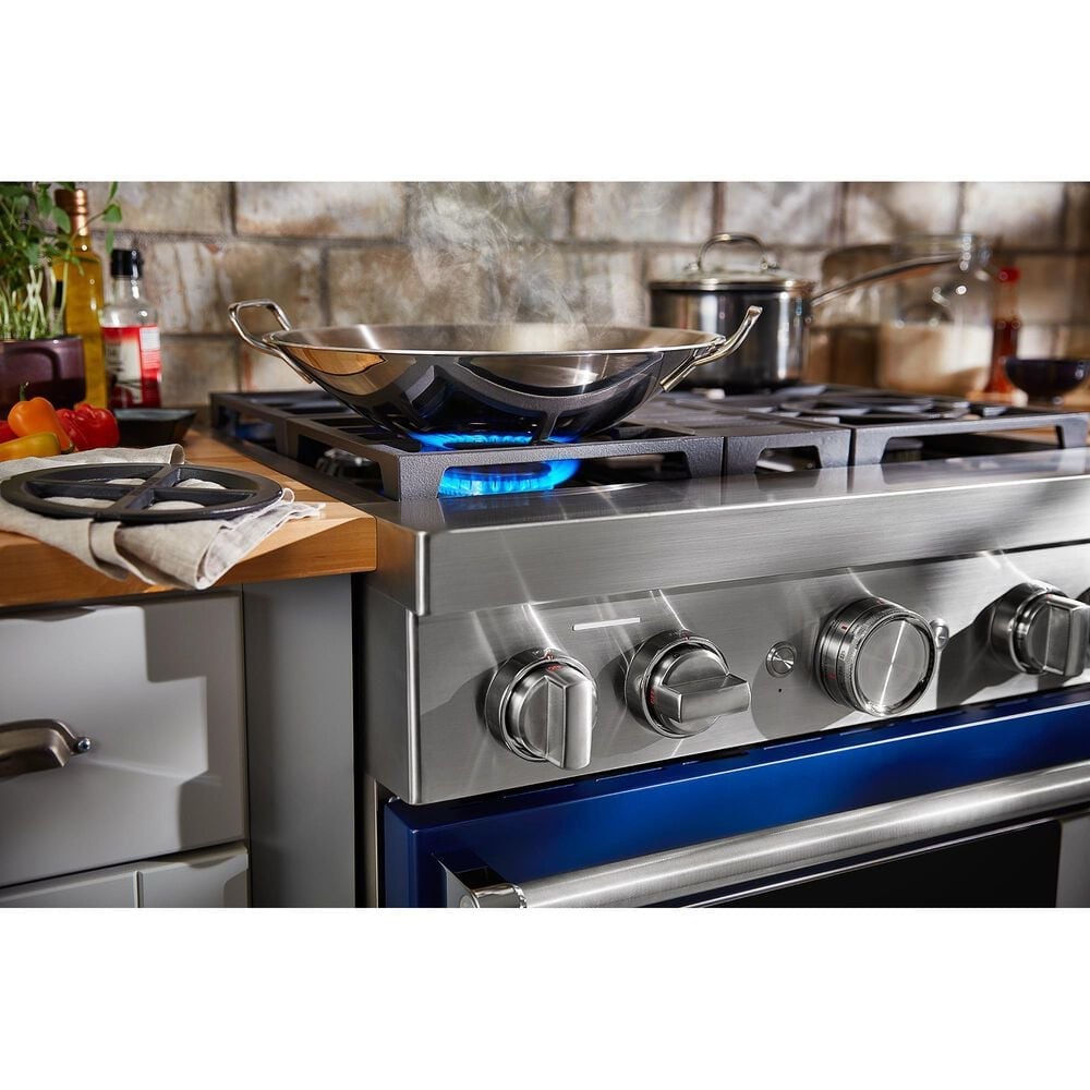 KitchenAid 4.1 Cu. Ft. Freestanding Gas Range with True Convection in Ink Blue, , large