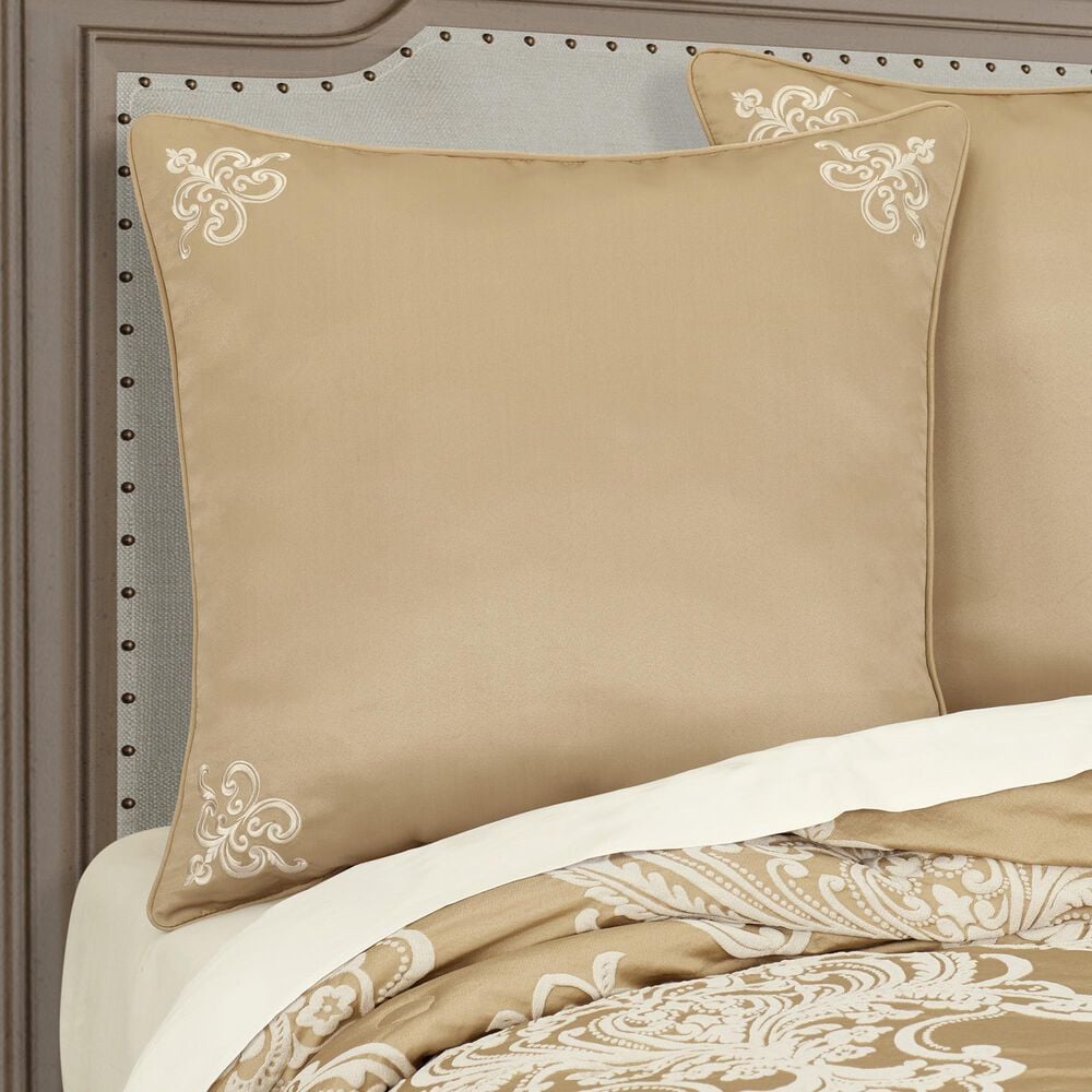 J. Queen New York Potenza 26&quot; Square Euro Pillow Sham in Gold, , large
