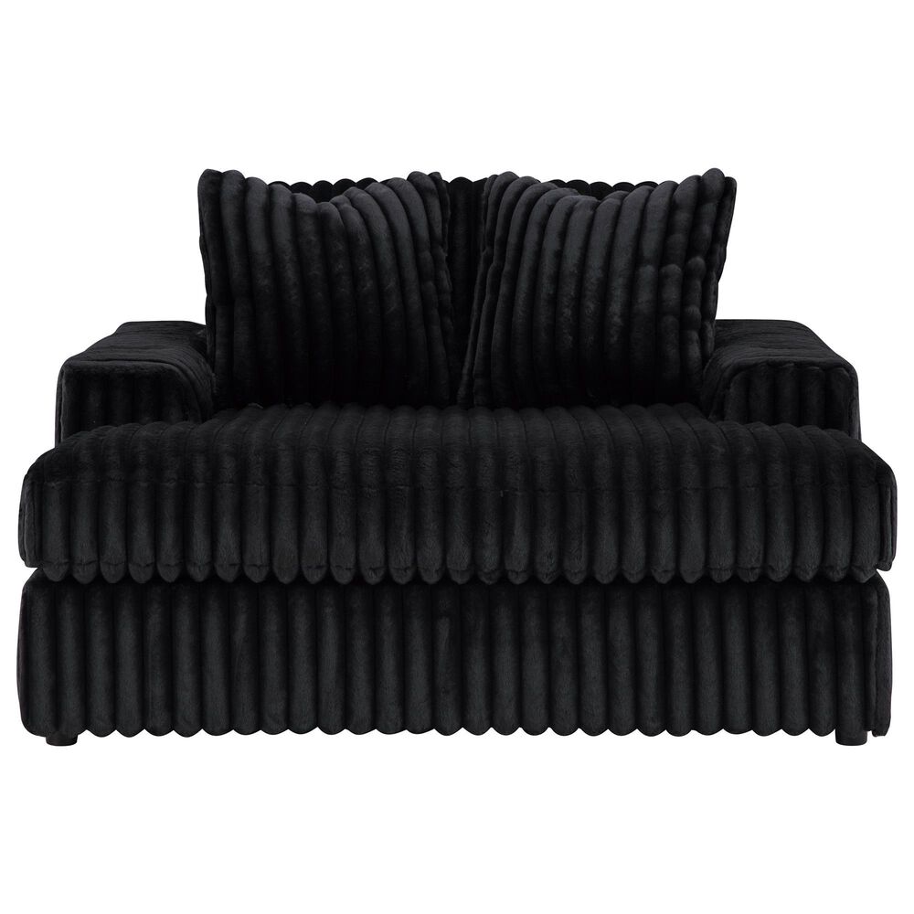 Ashley Midnight-Madness Oversized Chaise in Onyx, , large