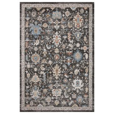 Loloi II Odette 7"10" Round Charcoal and Multicolor Area Rug, , large