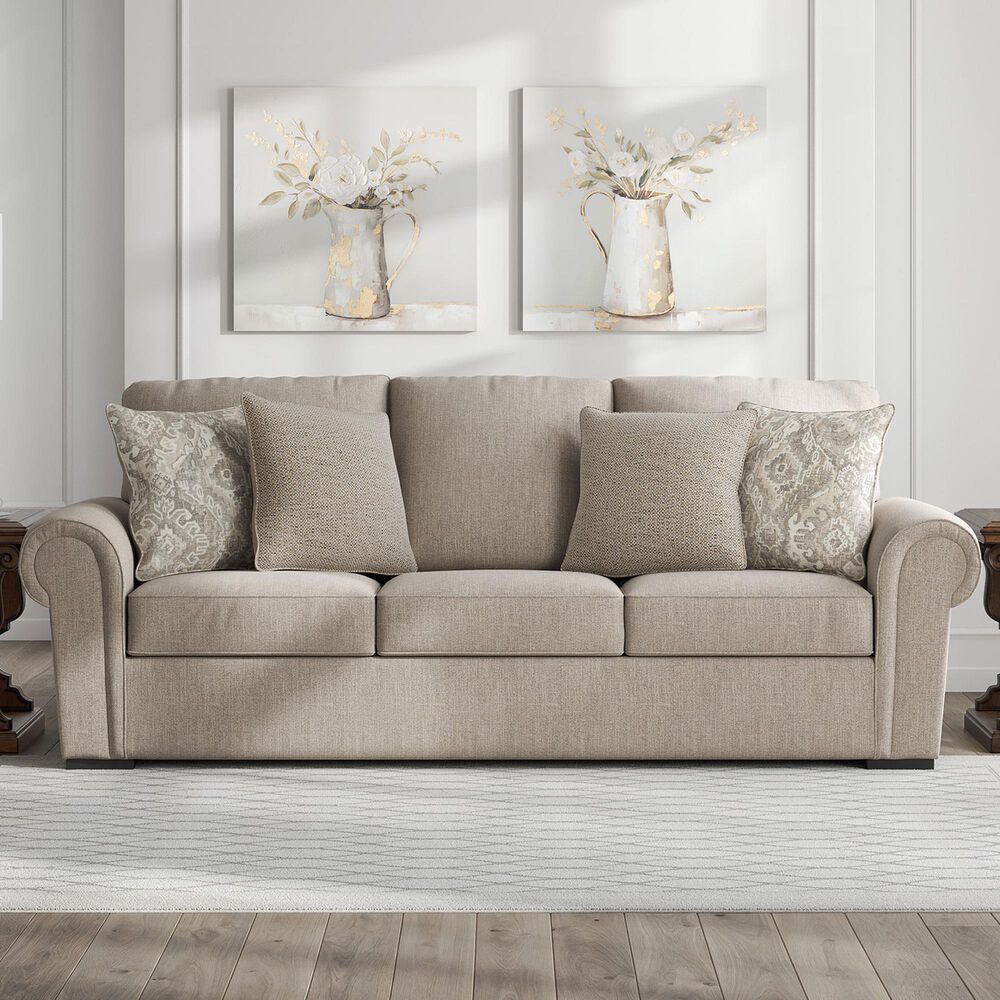 Ashley Sararose Stationary Sofa in Heather, , large