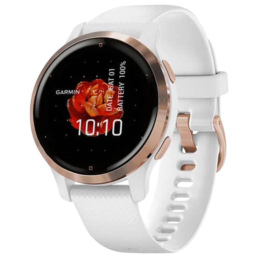 Hav grad Økologi Garmin Venu 2S Smartwatch with Silicone Band in Rose Gold and White | NFM