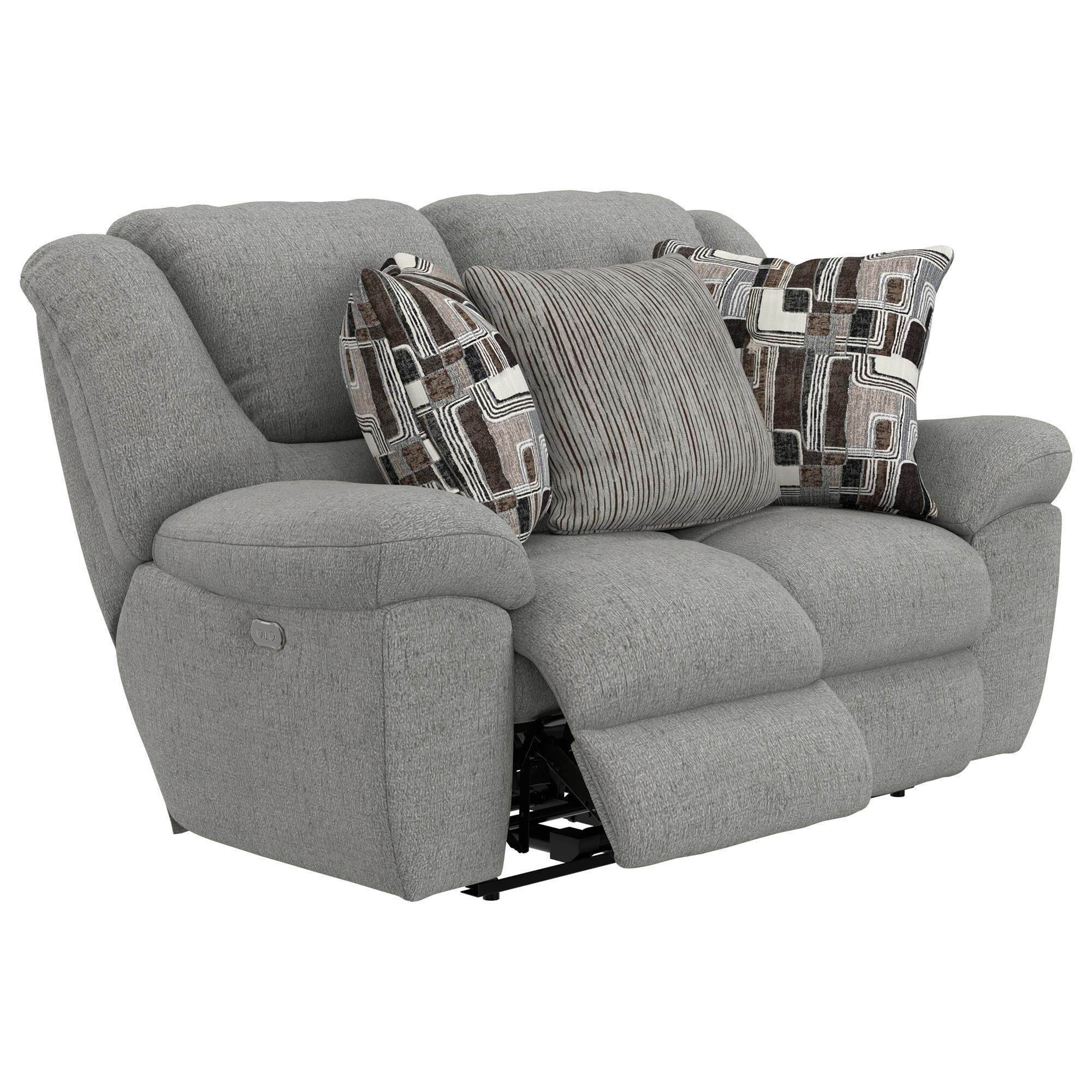 Catnapper Trifecta Power Reclining Rocking Loveseat in Nature