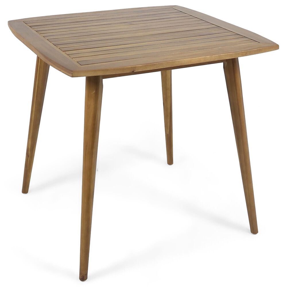 Noble House Wallace Patio Dining Table in Teak Brown - Table Only, , large