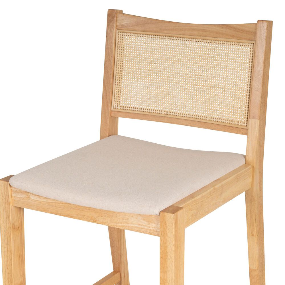 Linon Home Decor Bauer Barstool in Natural (Set of 2), , large
