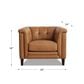 Hydeline Arvo Leather Accent Chair in Cognac Brown, , large