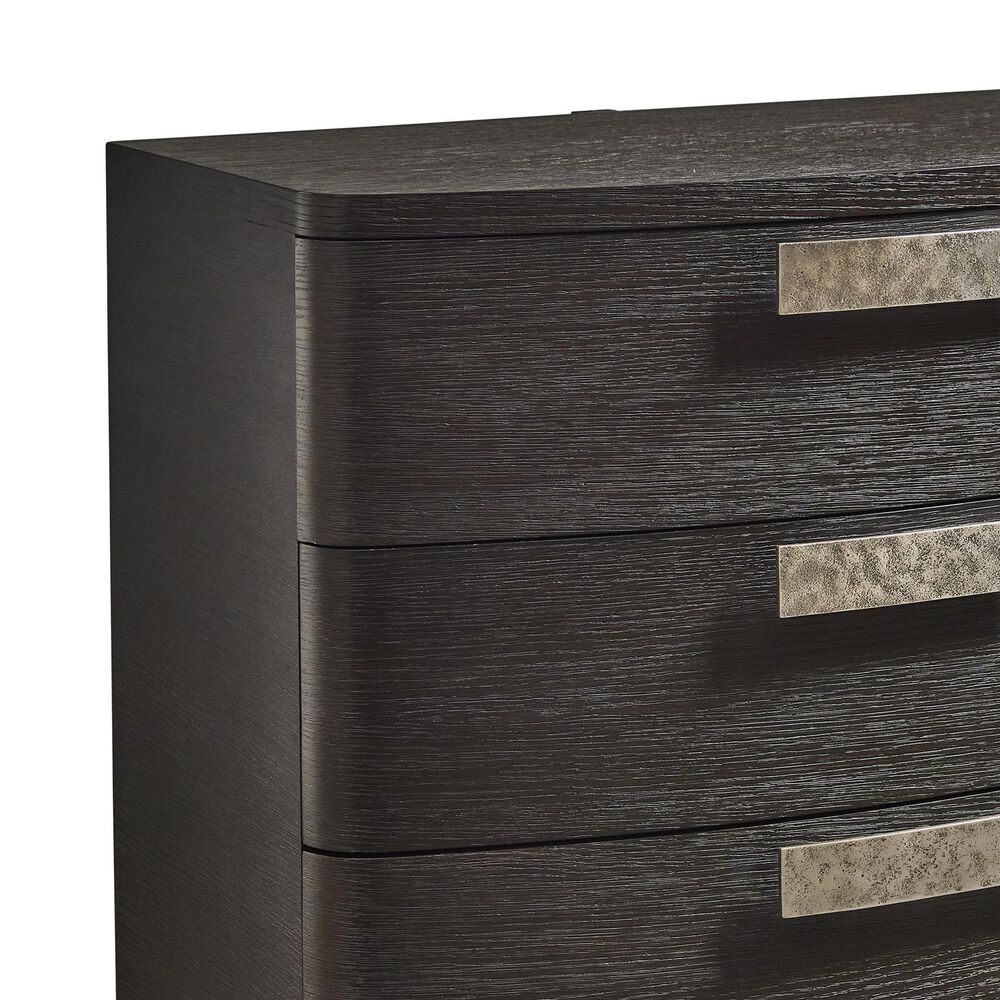 Bernhardt Geneve 34" 3 Drawer Nightstand in Robor and Ferrum with USB Ports, , large