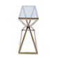 Monroe Double Pyramid Sofa Table in Gold, , large
