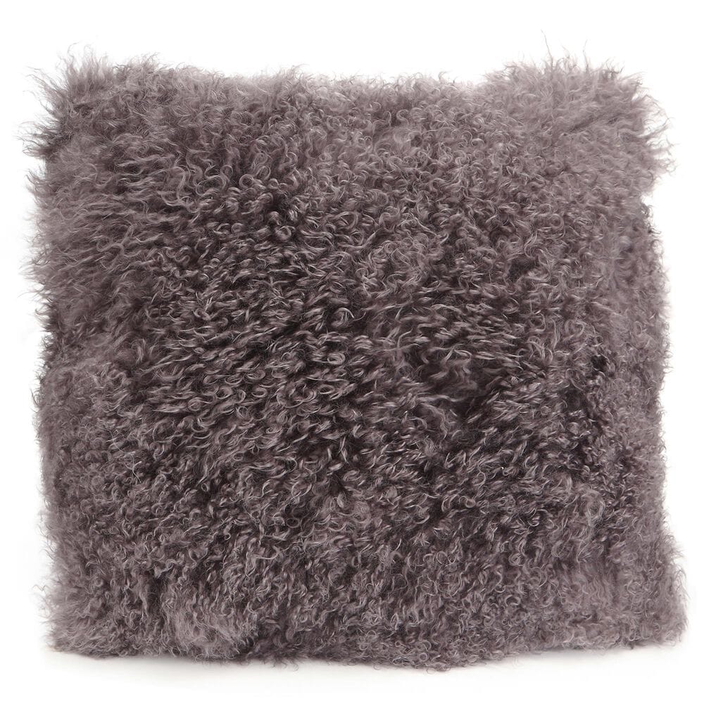 Moe's Home Collection Lamb Fur Pillow in Grey, , large