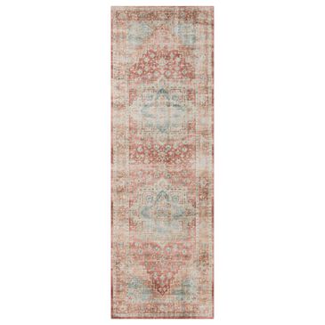 Loloi II Heidi  2" x 5" Terracotta and Aqua Area Rug, , large