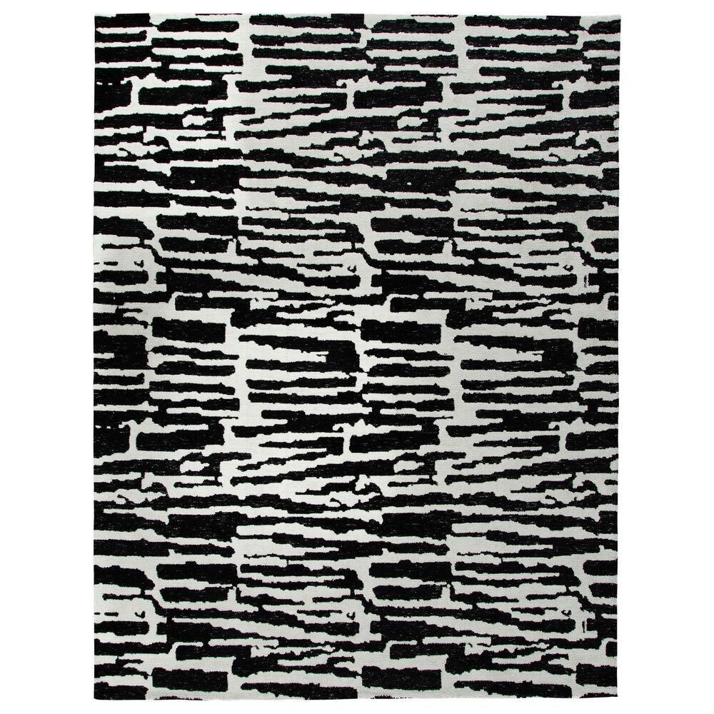 Ashley Bramshaw 8" x 10" Black and Ivory Area Rug, , large