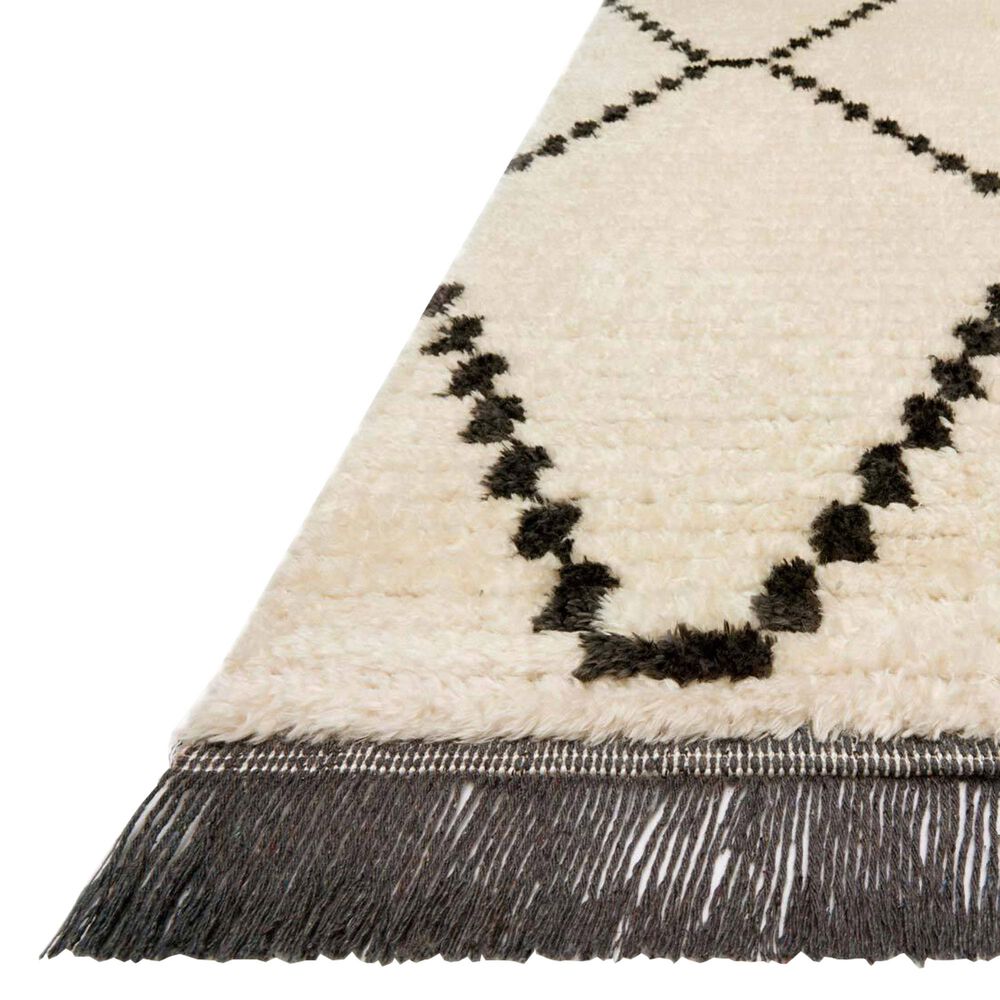 Chris Loves Julia x Loloi Alice ALI-04 5&#39;2&quot; x 7&#39;6&quot; Cream and Charcoal Area Rug, , large