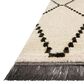 Chris Loves Julia x Loloi Alice ALI-04 5"2" x 7"6" Cream and Charcoal Area Rug, , large