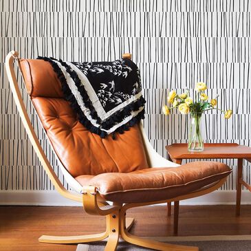 Tempaper Bobby Berk Shift White & Black Peel and Stick Wallpaper, , large