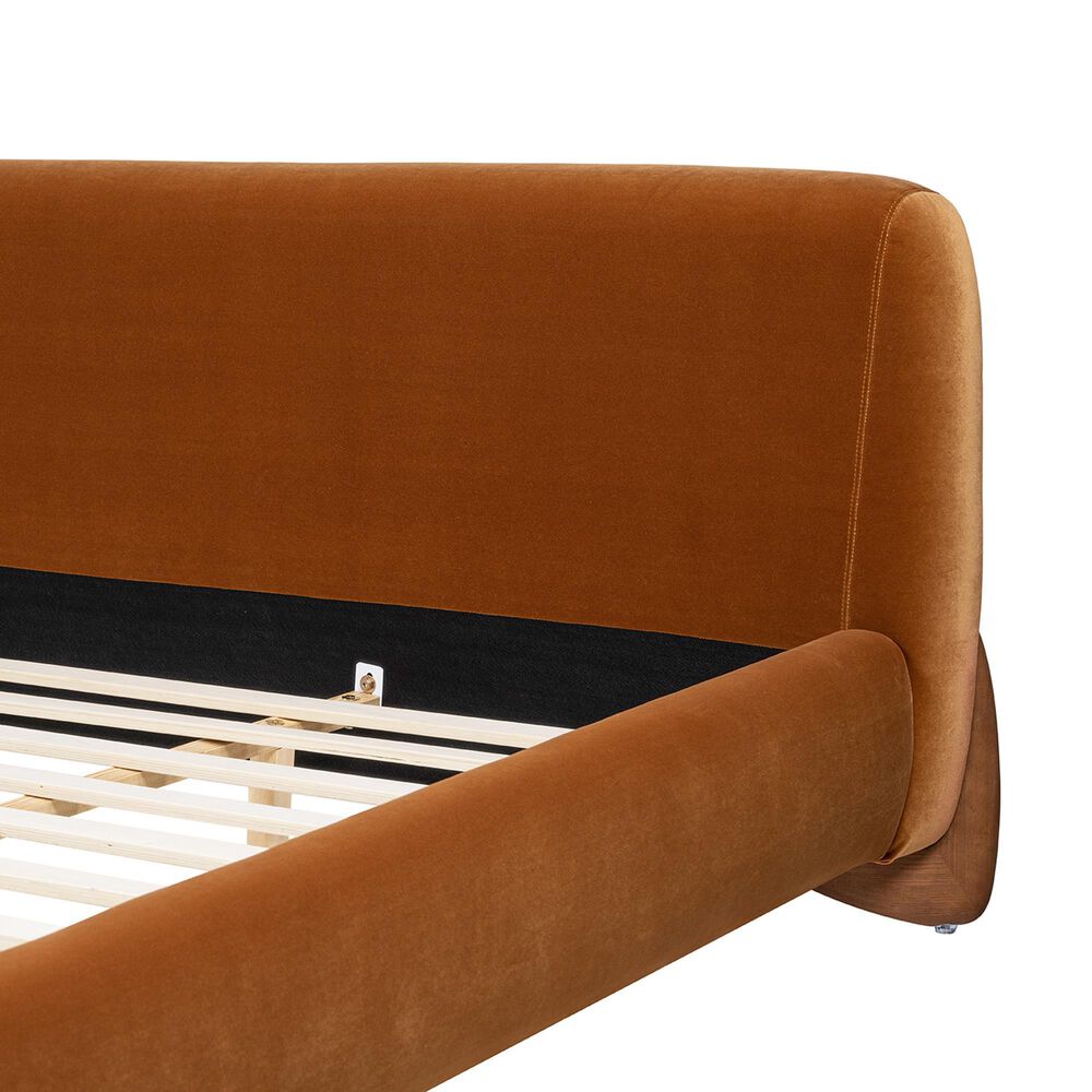 Jennifer Taylor Home Alpine King Platform Bed Frame in Burnt Orange, , large