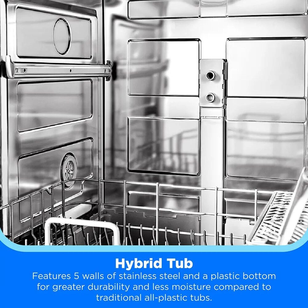 Midea 4-Piece Kitchen Package with 18.4 Cu. Ft. French Door Refrigerator and 6.3 Cu. Ft. 4-Element Freestanding Electric Range in Stainless Steel, , large