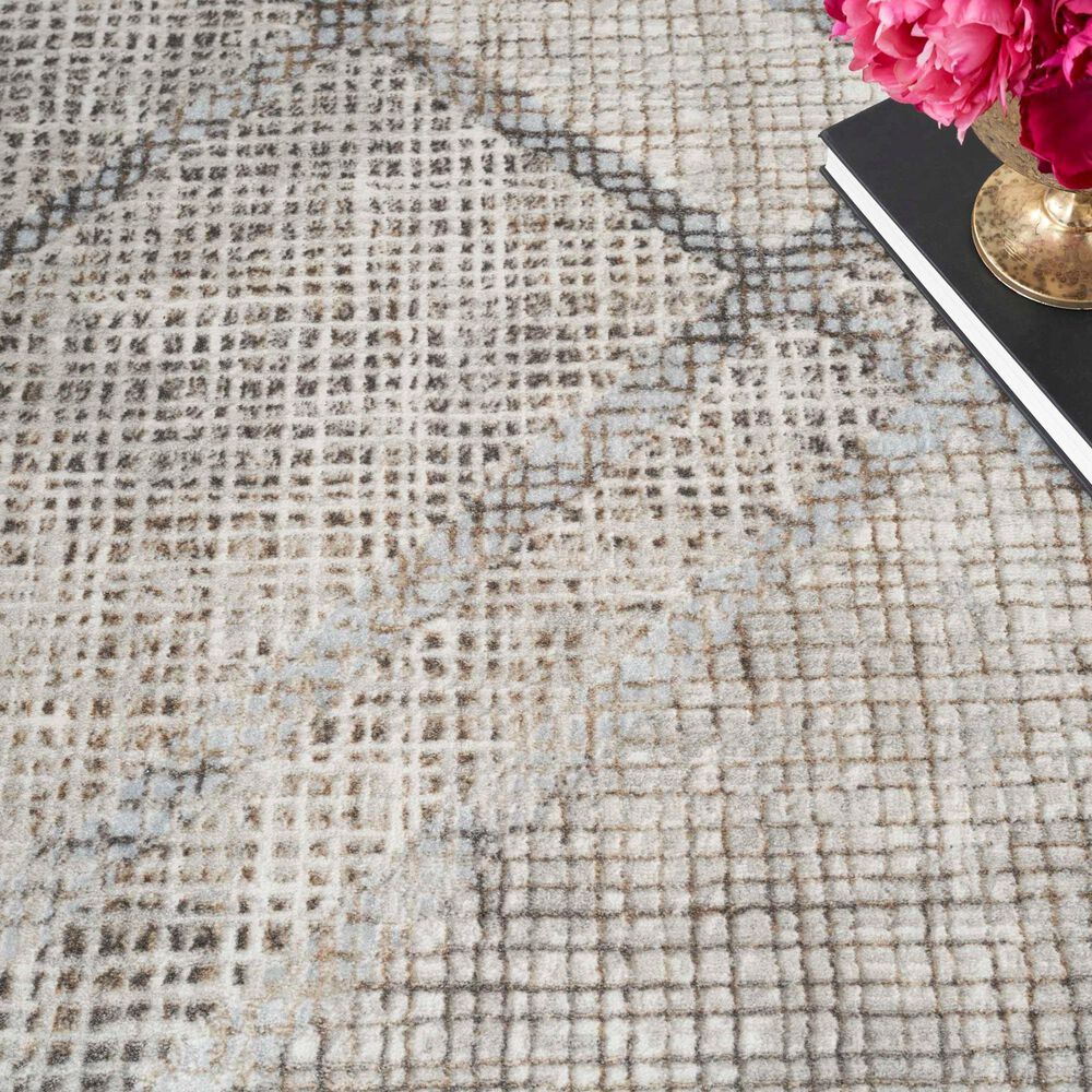 Nourison Sparkle ILI03 Grey 7'10" x 9'10" Area Rug, , large