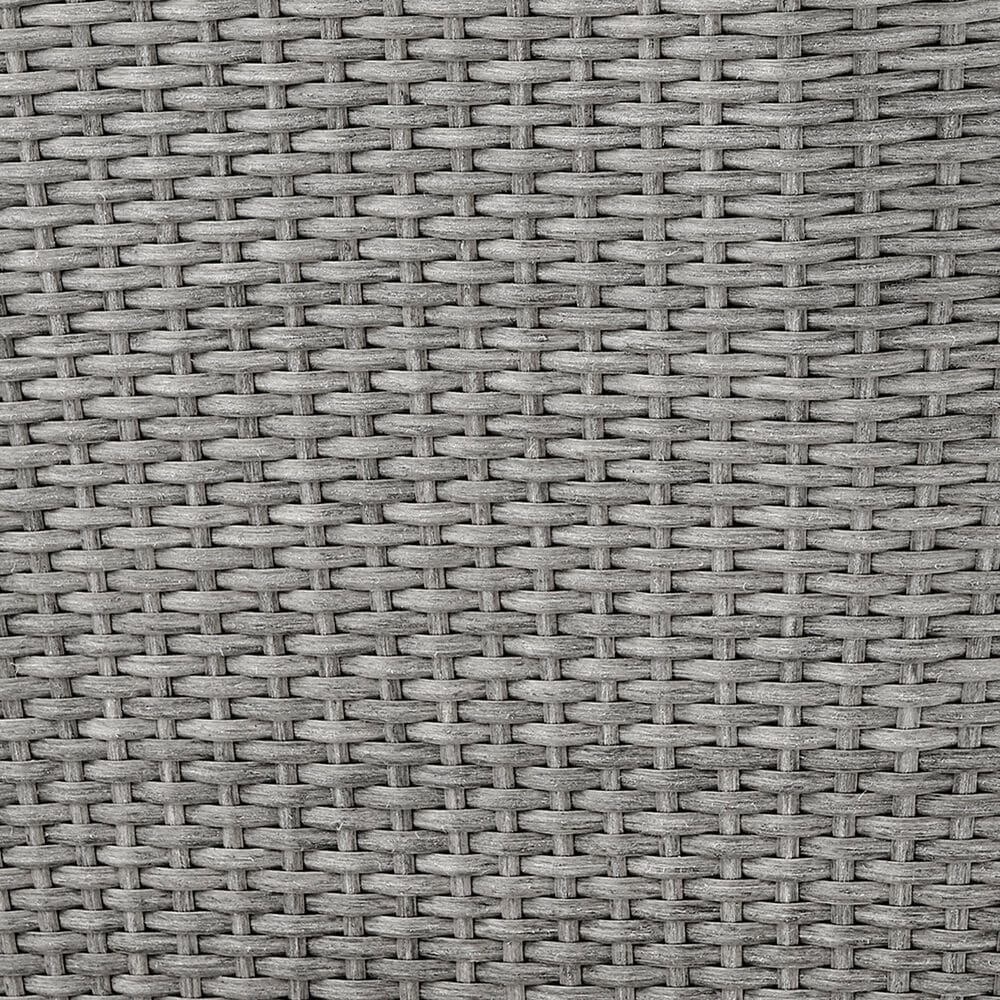 Armen Living Palma Patio Counter Height Bar Stool with Dark Grey Cushion in Black, , large