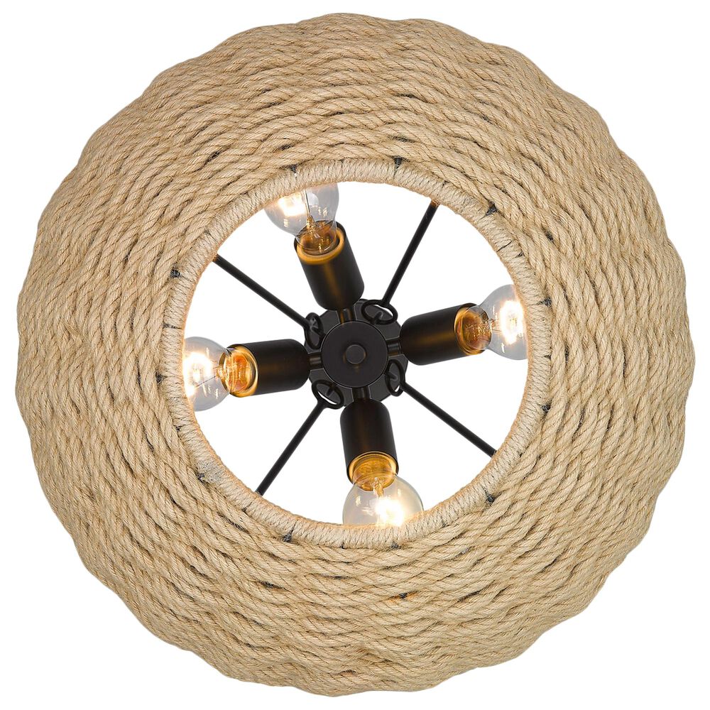 Golden Lighting Hathaway 4-Light Pendant in Matte Black, , large