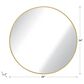 Garber Collection Round Metal Wall Mirror in Brass, , large