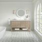 James Martin Vanities Breckenridge 60" Single Bathroom Vanity in Whitewashed Oak with 3 cm Ethereal Noctis Quartz Top and Rectangular Sink, , large