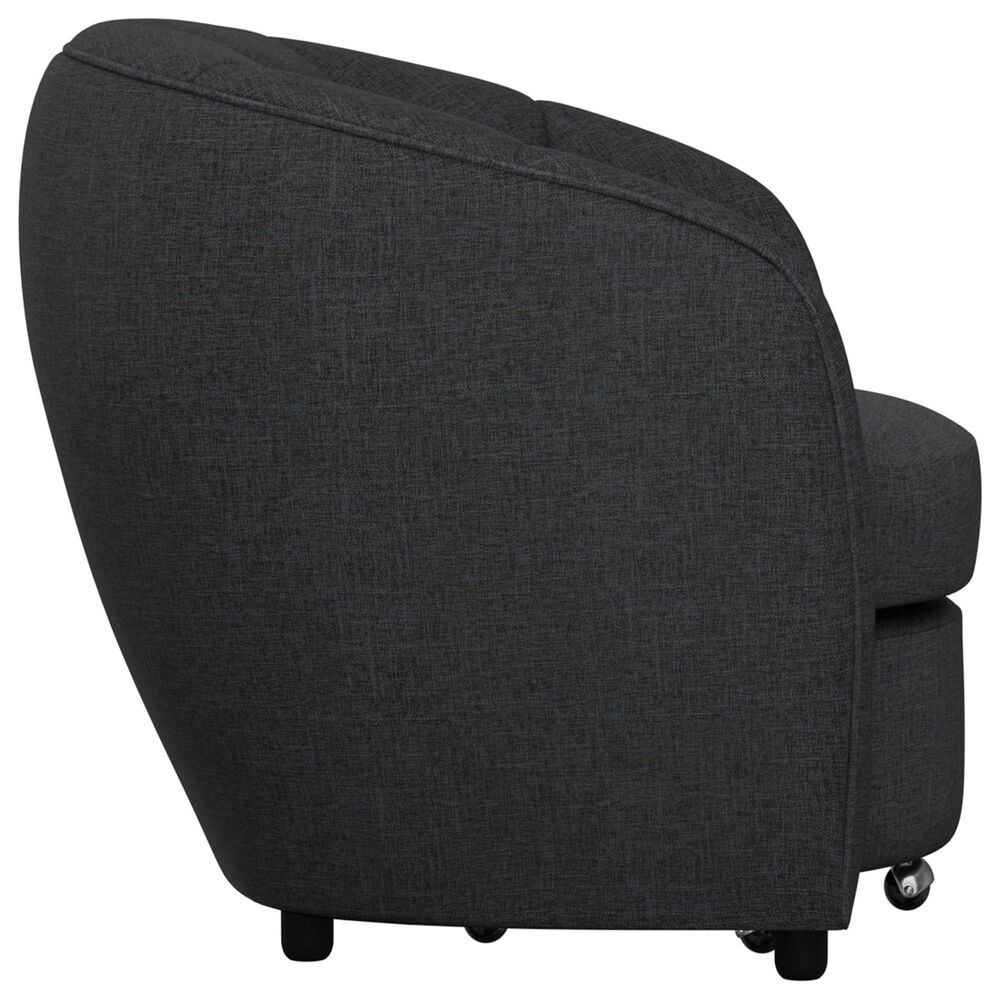 Golden Wave Furniture Elliot Accent Chair and Ottoman with Casters in Charcoal, , large