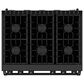 Thor Kitchen 6 Cu. Ft. Contemporary Professional Freestanding Gas Range in Black, , large