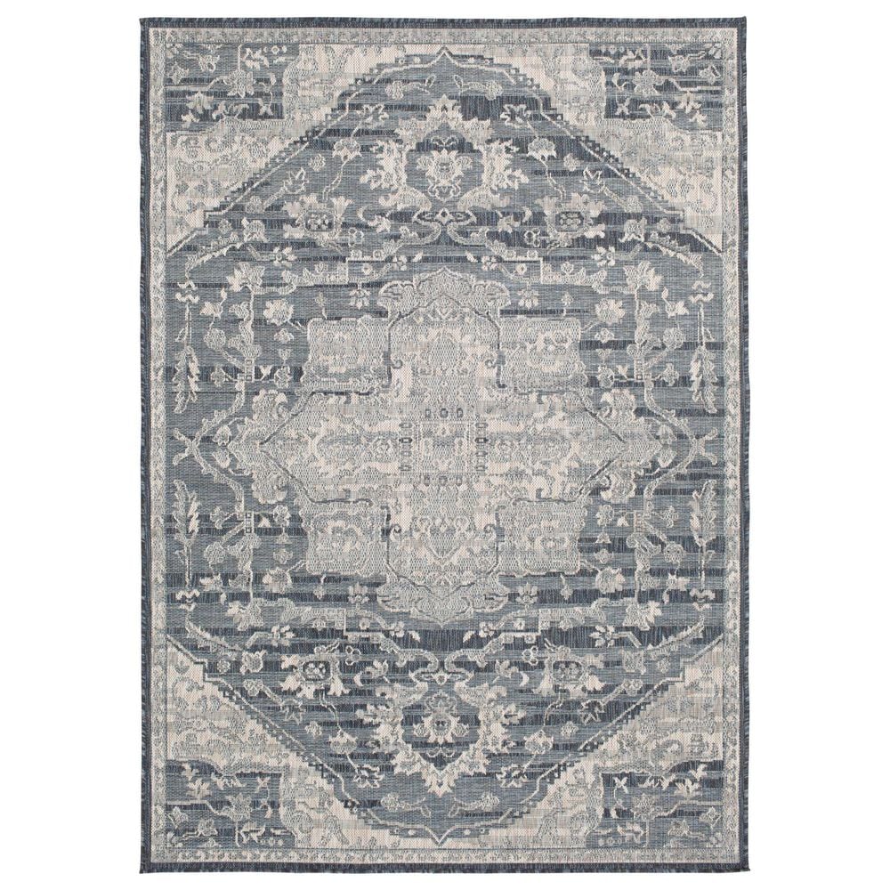 Central Oriental Melbourne Davante 7"10" x 9"10" Lagoon and Vanilla Area Rug, , large