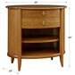 Stickley Furniture Martine 2-Drawer Oval Nightstand in Coventry, , large