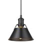 Golden Lighting Orwell 1-Light Small Pendant in Matte Black, , large