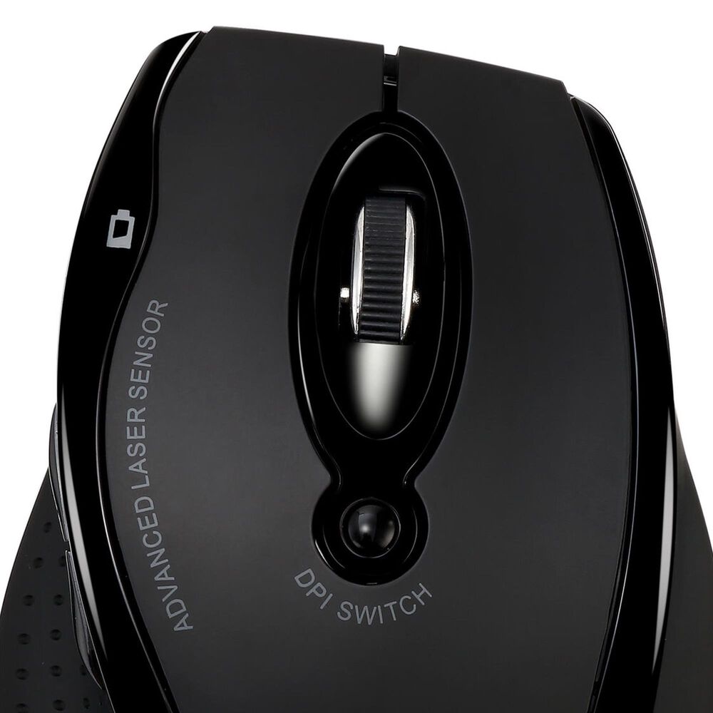 Adesso Wireless Ergo Keyboard and Laser Mouse Combo in Black, , large