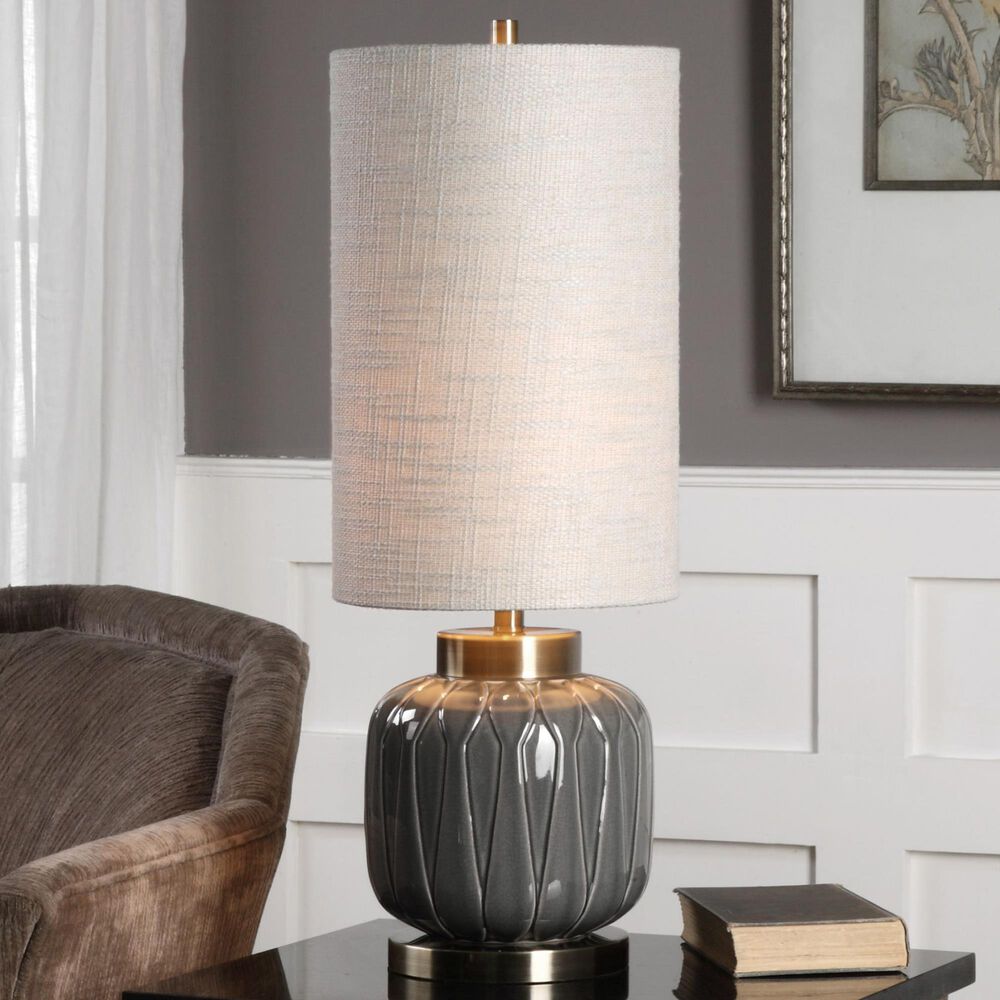 Uttermost Zahlia Table Lamp in Aged Grey, , large