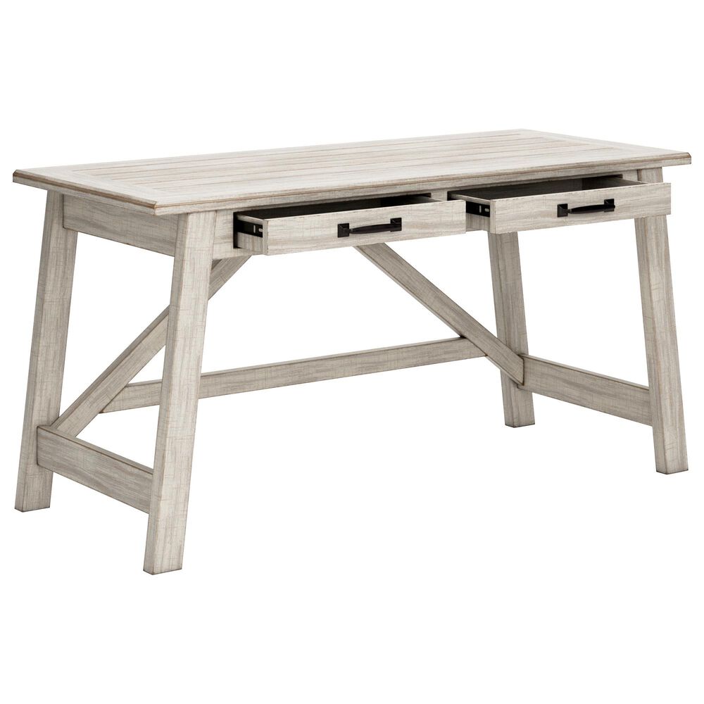 Ashley Carynhurst 3-Piece Office Desk Set in Whitewash, , large