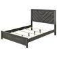 Crown Mark Valor Queen Panel Bed in Grey, , large