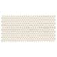 Dal-Tile Keystones Pepper White 1" Penny Round on 10" x 22" Porcelain Mosaic Sheet, , large