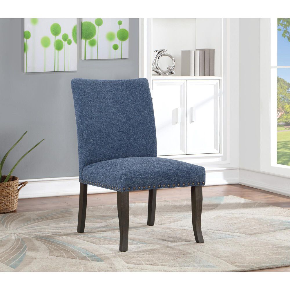 Valor Living Hamilton Side Chair with Atlantic Upholstery in Grey (Set of 2), , large