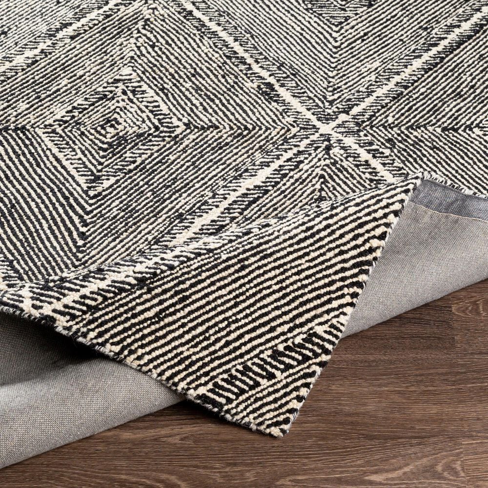 Surya Maroc MAR-2322  2&#39; x 3&#39; Black and Beige Area Rug, , large